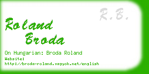 roland broda business card